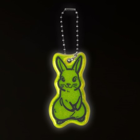 The reflective element "Rabbit", bilateral, 3.2 × 5.9 cm, color mix-3