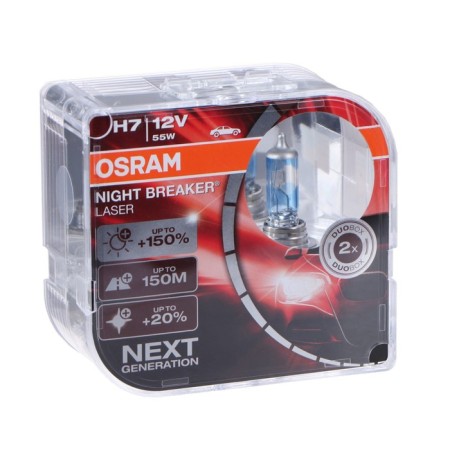 Car lamp Osram Night Breaker Laser +150%, H7, 12 V, 55 W, set 2 pcs-2