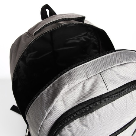 Youth backpack on lightning, 2 departments, 4 pockets, gray color-4