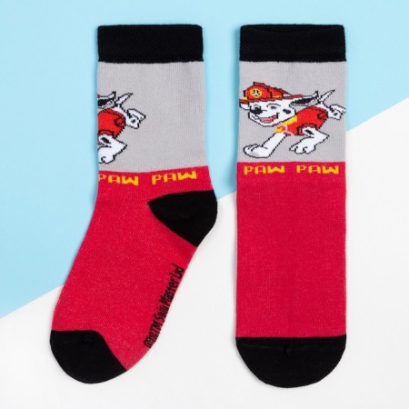 PaW Patrol's socks "Marshal", red color, 16-18 cm