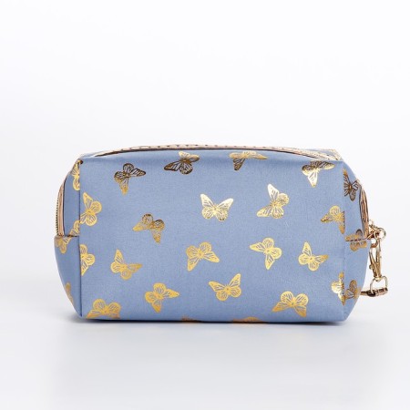 Cosmetic bag with lightning, blue color-1