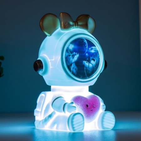Night-wound Mishka Bear Cosmonaut Led usb white 12x12x16.5 cm-8