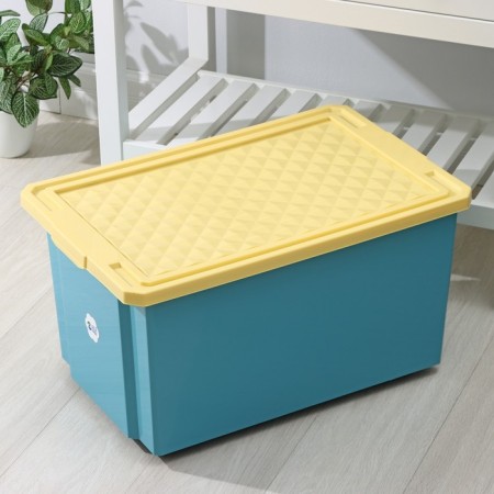 Container for storing toys on wheels 57 liters "Follow Me", color Blue bell-2