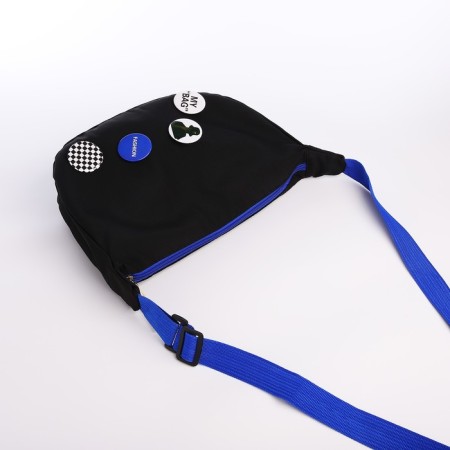Youth bag with zipper, black color-2