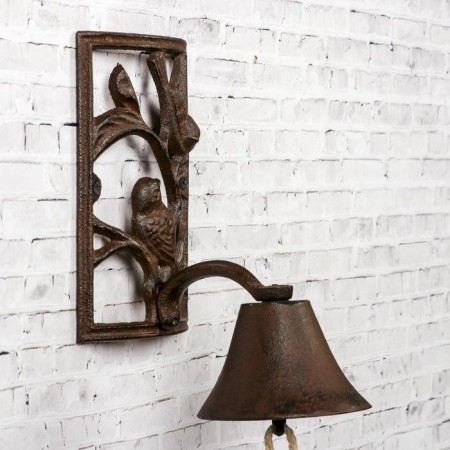 Bell souvenir cast iron "Two birds on the branch" 24x15.5x11 cm-1