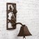 Bell souvenir cast iron "Two birds on the branch" 24x15.5x11 cm