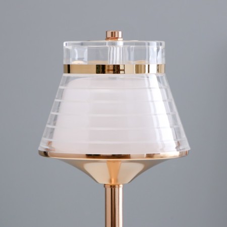 Table lamp sensory "Gaddy" LED 3W 3000-6000K USB AKB Dimmer gold 14x14x36 cm-4