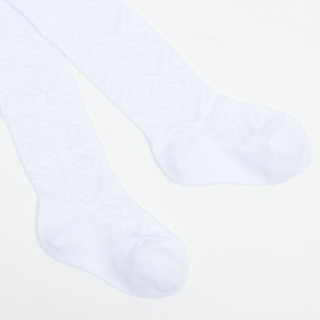 Pantyhose children's openwork, white color, height 80-86 cm-1