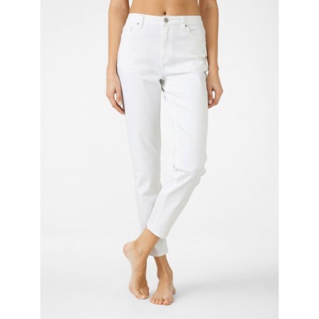 Women's jeans with a high landing CONTE Elegant Mom Fit, size XS, color White-6
