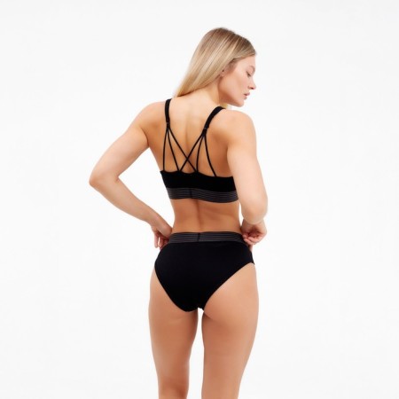 Female set (top with thin straps, panties), black mix, size 44-46-9