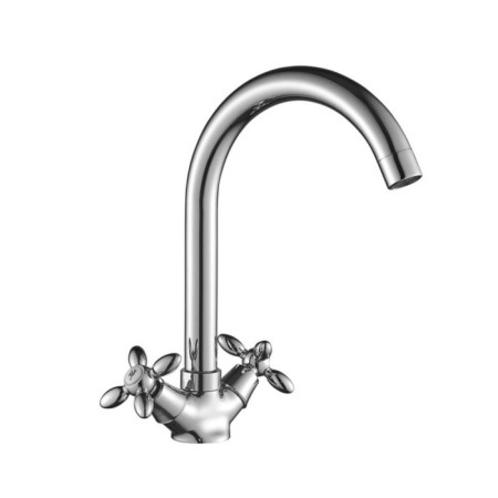 Decoroom DR53028 kitchen mixer, two -wound, pour length 178 mm, chrome