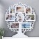 Photo frame in 8 photos 10x10, 10x15 cm "Family Tree" White 60x50x2 cm