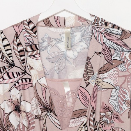Home set (robe/shirt) female, light pink color, size 50-1