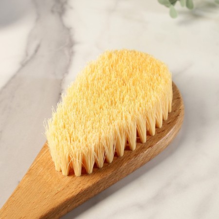 Massage brush with a long handle, artificial bristles "Dobroparov" 38.5cm x 8cm x 4.5cm-7