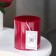 Candle "relief", 7 × 7.5cm, red metallic
