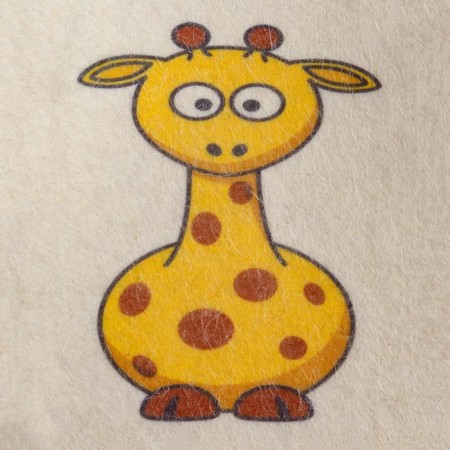 Bath cap for children "Giraffe" with print, white-3