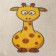 Bath cap for children "Giraffe" with print, white