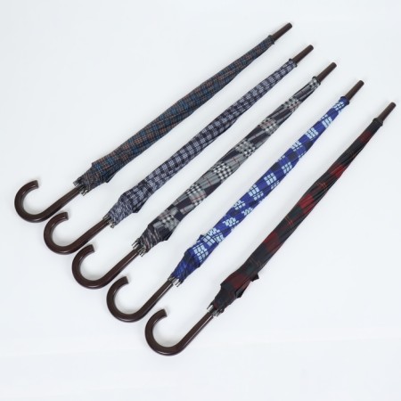 Umbrella - a semiautomatic “cage” cane, 10 spokes, r = 60 cm, color mix-3