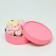 Box - tube 2 in 1, low with a dull lid "Pink", 21 x 7 - 18 x 6 cm