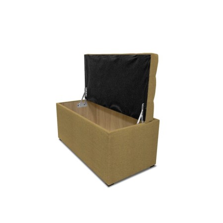 Puff with a lid and weighting, 800 × 400 × 420 mm, bingo velor, Mustard color-3