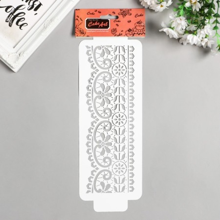 Tencil of border plastic "pattern" plastic, 11x32 cm-3
