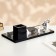 Table 7V1 set with a business card holder and clock, black tree 511394