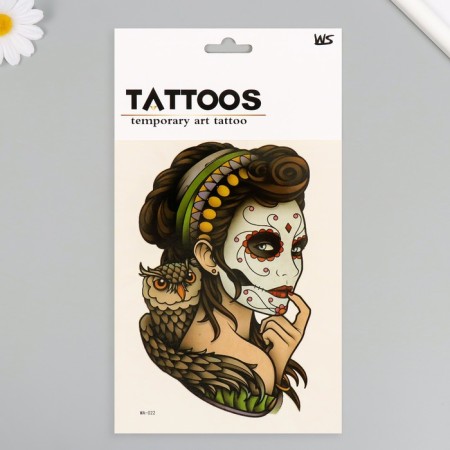 Tattoo on the body color "Mexican riddle" 26.1x14.6 cm