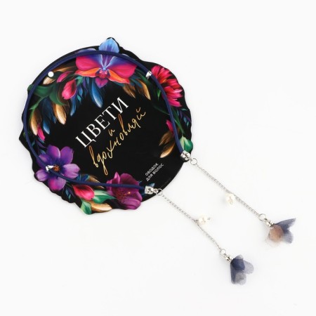 Hair rim with decorative elements "Blow and inspire", 0.8 x 13 x 24 cm-2