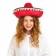 Carnival hat "Sombrero", red color