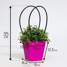 Fuchsia Fixia Bag, 12x12-8 x 8-12.5 cm