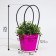 Fuchsia Fixia Bag, 12x12-8 x 8-12.5 cm