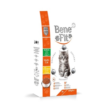 Dry food for kittens Benefit Kitten Multi-Cat with Chicken, 1.5 kg
