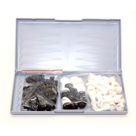 Shakhmat checkers, large, gray color-7