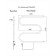 Electric heated towel, M-shaped, 500x600 mm, right, chrome