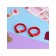 Hair gum "Summer mood", set 2 pcs., Watermelon, 3.5 cm, red