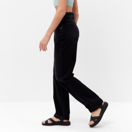Pants women's jeans minku Selvedge Denim Black color, pr 48-7