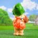 Garden figure "Girl Gnome with a basket" 26x18x52 cm