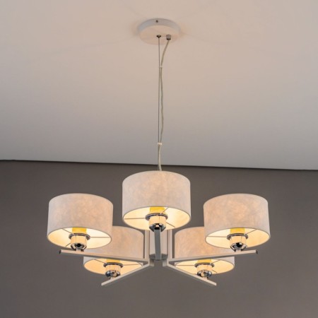 Suspended chandelier Citilux "Tilda" CL469150, 64x64x30 cm, 5x75W, E27, white color-17