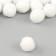 A set of textile details for the decor "bombs" 100 pcs. set, size 1 pc. - 0.6 cm, white color