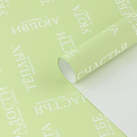 Palette packaging for flowers "for you", matte, light green, 57 x 57 cm-1