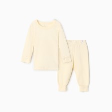 Set (longshit and trousers) children's minku, ivory color, height 86-92 cm