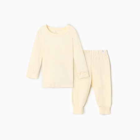 Set (longshit and trousers) children's minku, ivory color, height 86-92 cm
