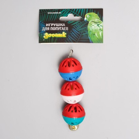 A toy for a parrot "Fun" with 3 balls, mix-5