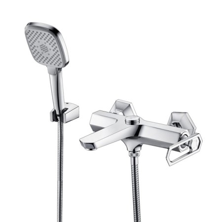 Lemark Prizma LM3914C bath mixer, single -leaf, pour 138 mm, watering can, chrome