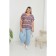 Female blouse, size 52, pink color
