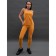 Sports women's leggings, size s, amber color