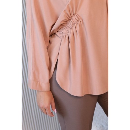 Female blouse, size 48, beige color-10