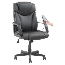 Armchair for the head of the Brabix Relax MS-001, 4 massage modules, eco-leather, black