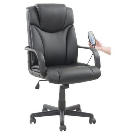 Armchair for the head of the Brabix Relax MS-001, 4 massage modules, eco-leather, black