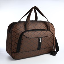 Road bag with lightning, external pocket, long belt, brown color